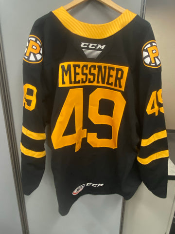 49 Joel Messner 2019-20 Game Worn White Jersey – Providence Bruins