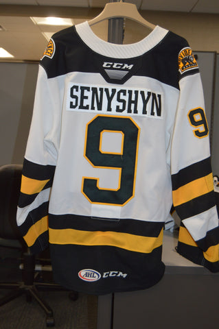 #9 Zach Senyshyn 2019-20 Game Worn White Jersey