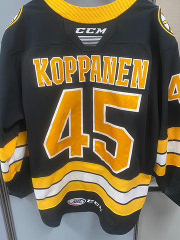 #45 Joona Koppanen 2021-22 Game Worn Black Jersey