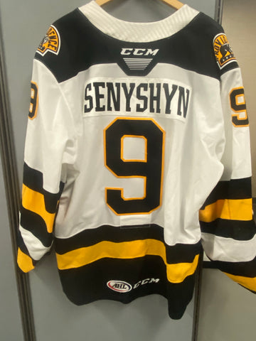 #9 Zach Senyshyn 2020-21 Game Worn White Jersey