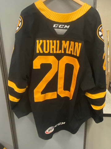 #20 Karson Kuhlman 2020-21 Game Worn Black Jersey